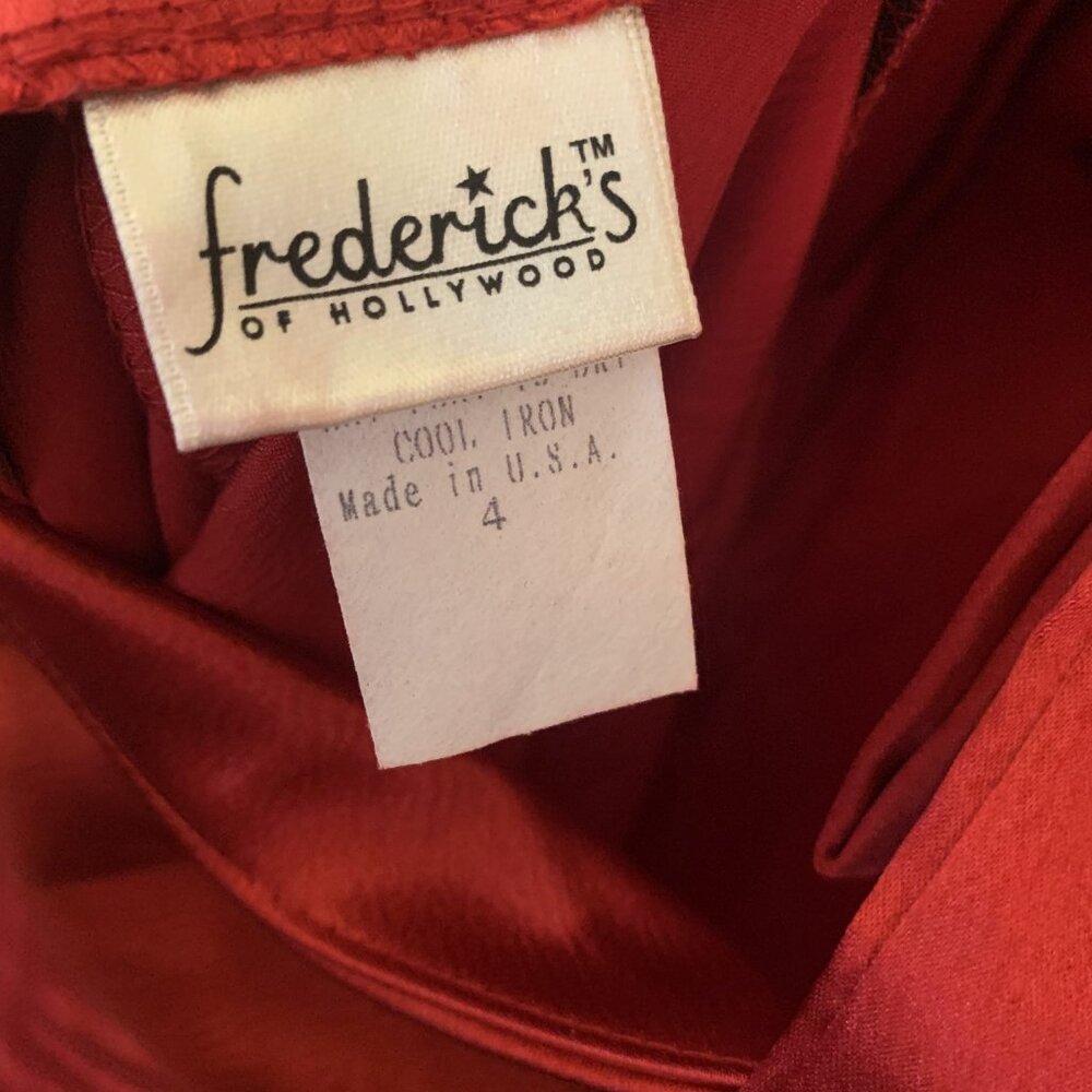 FREDERICK'S of HOLLYWOOD strapless red dress in size 4 - Picture 3 of 5